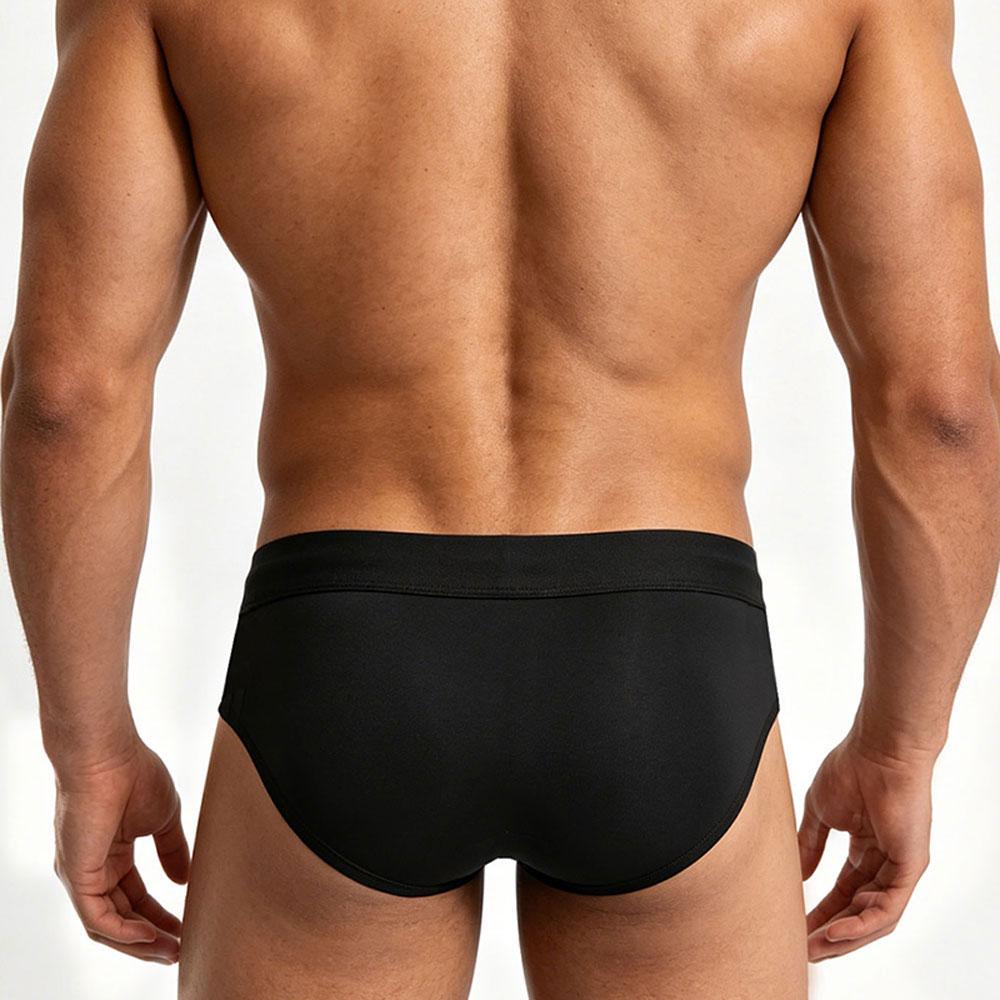 Heren Nylon Mesh Zwembroek Sneldrogend Elastische Contour Pouch Sexy Kleurblok Zwemkleding Voor Zomer Strand Zwembadfeest