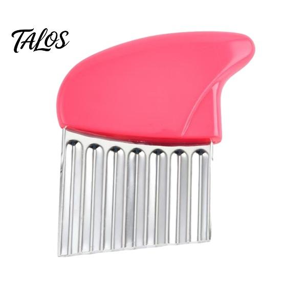 Kitchen Gadget for Vegetables Stainless Steel Potato Cutter, Wavy Blade French Fry Slicer, Manual Durable Food Slicer Tool Energy Saving Chopper