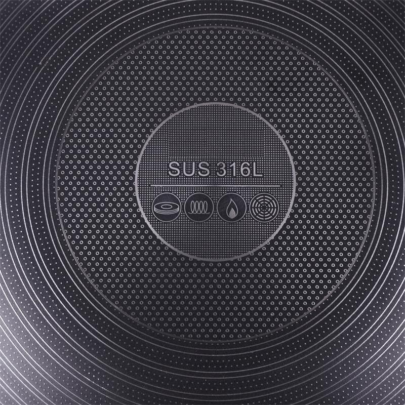 ZISIZ 316 Stainless Steel Double-Sided Honeycomb Wok