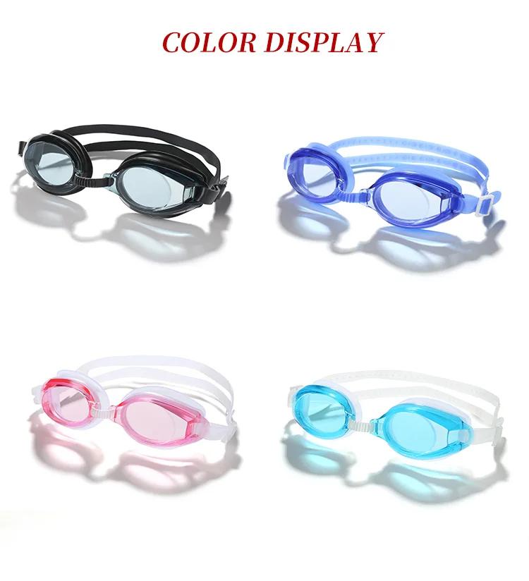 Adjustable Goggles Antifog Swimming Glasses Anti-fog Protect Children Waterproof Silicone Mirrored Swim Eyewear Double Straps