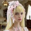 Elegant Anime Butterfly Bows Hair Accessory Costume Headpiece Hair Decoration With Lace For Cosplay And Daily Wear