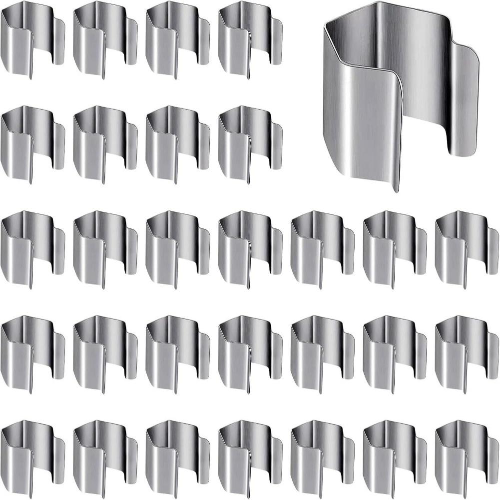 30/20 szt. Klipsy do moskitier ze stali nierdzewnej Klipsy do montażu drzwi siatkowych Klipsy mocujące do montażu Narzędzie do sprzętu garażowego