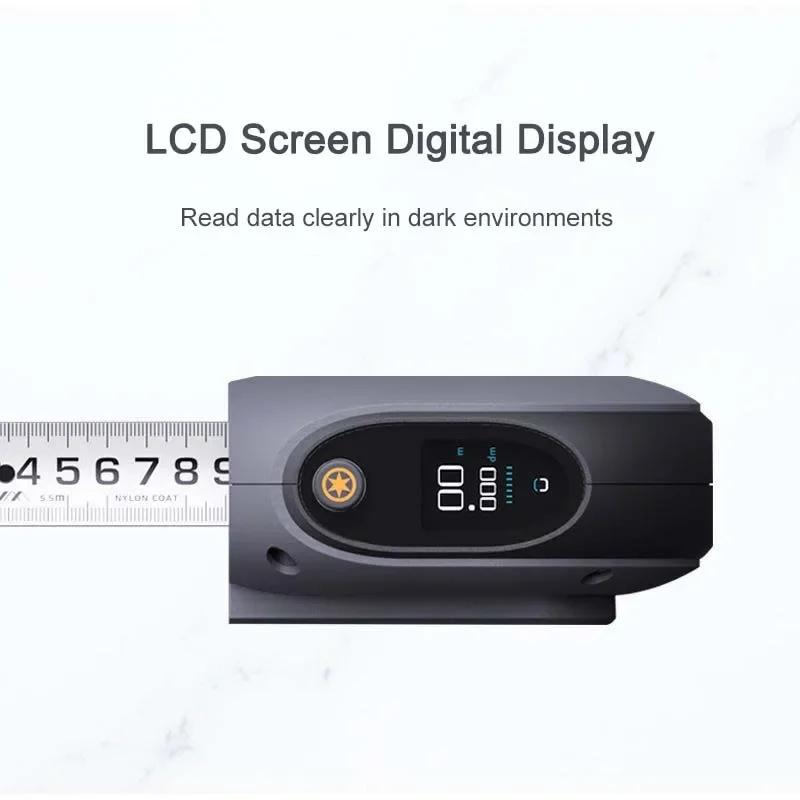 JIMIHOME Laser Rangefinder Laser Tape Measure Meter Digital Electronic Roulette Stainless Tape Measure Portable Distance