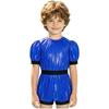 Unisex Kids Waterproof Bodysuit Puff Sleeve Round Collar Back Zipper Jumpsuit for Daily Wear Special Needs Adaptive