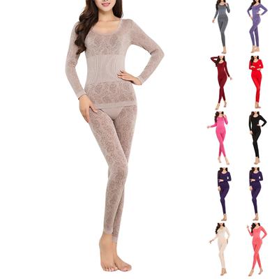 Dames Warme Kleding Met Kant Basis Kleding En Broek, Dunne Pyjama