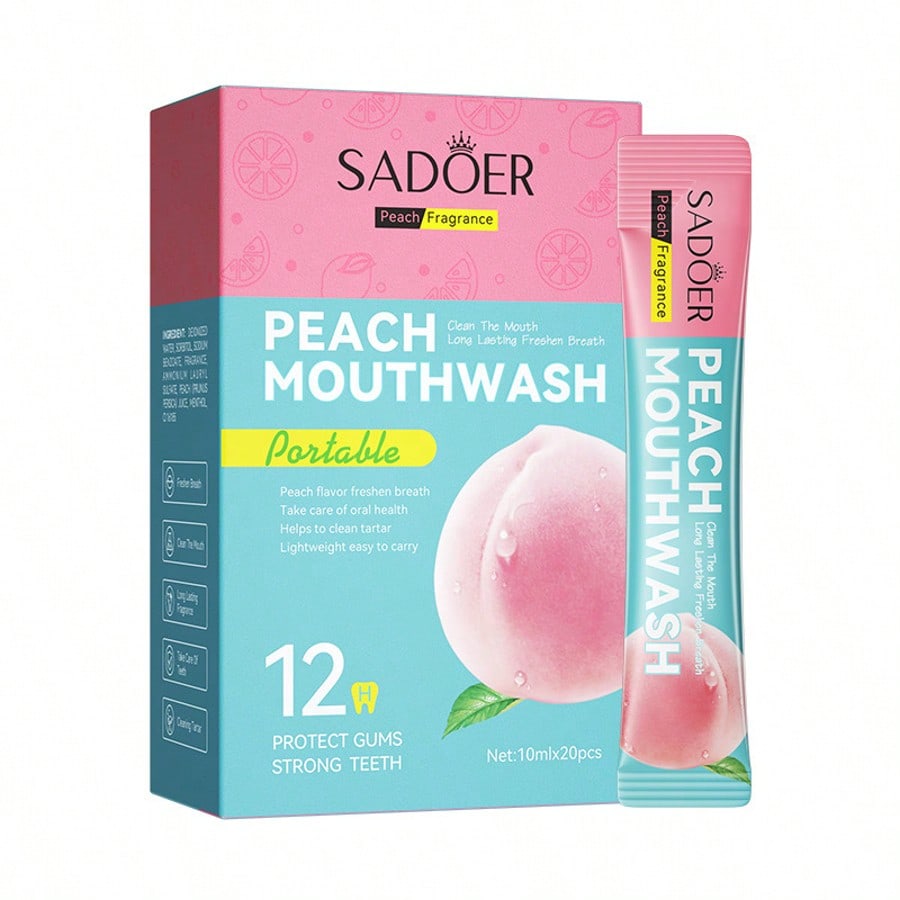 20PCS/Box Mint/Lemon/Honey Peach Mouthwash, One-Time For Refreshing The Mouth, Care For Teeth Clear