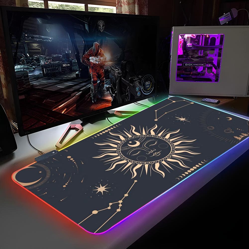 

Арт Магия Таро Карта Коврик для Мыши RGB Подсветка Коврик для Мыши Ноутбук Коврик для Мыши Ноутбук Геймер Компьютерный Стол Игровые Аксессуары RGB600x300x3mm