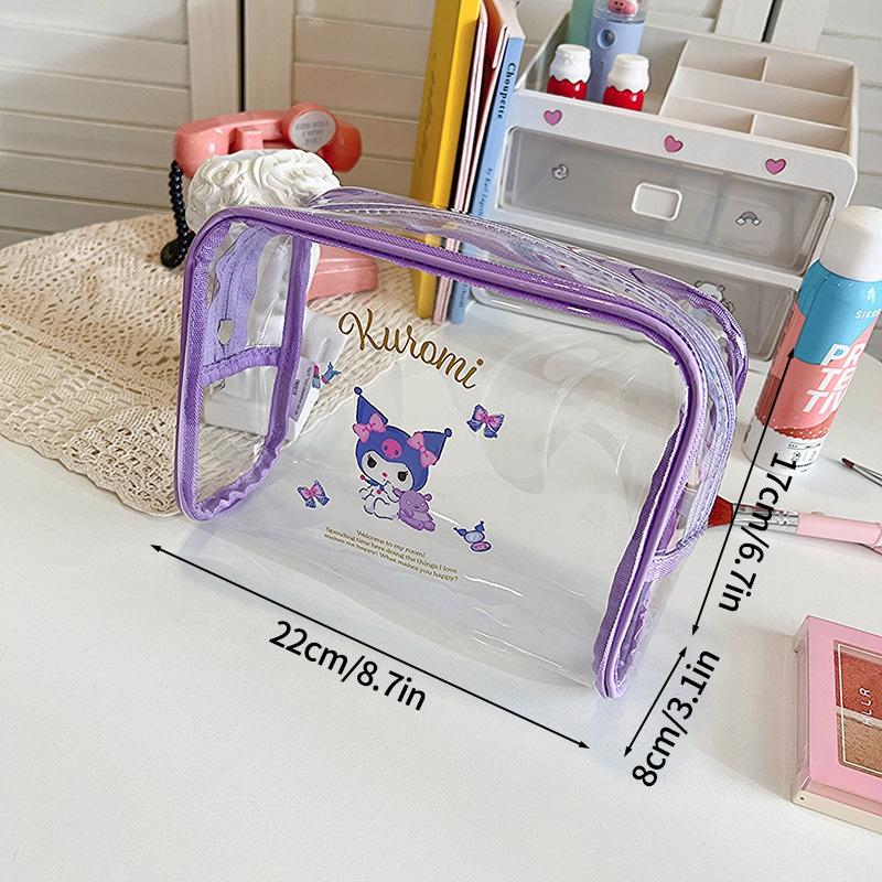 Girls Cosmetics Bag Large Capacity Transparent Pvc Makeup Storage Bag Portable Travel Wash Gargle Bag Waterproof