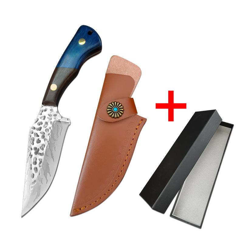 

Кухонные ножи из нержавеющей стали, мясницкий тесак, кованый нож для разделки мяса, нож для барбекю, рыбалки, разделки мяса с ножнами