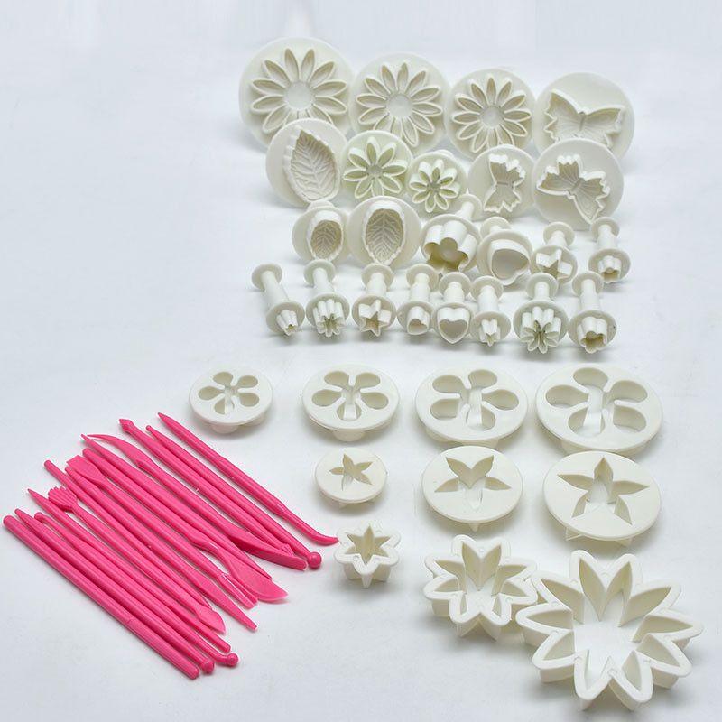 Umfassendes 47-teiliges Sugarcraft Kuchen Dekorieren Fondant Glasur Bäckerei Werkzeugset