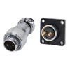 WS16 2 Pin Aviation Connector Adapter AC 500V 10A Waterproof Aviation Plug Socket Metal Threaded Zinc Alloy Power Connector