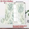 2D FLAT PRINTING 2pcs Curtains (Without Rod) Floral Greenery Design (3) April Fools Is Day Festival Creative Curtains Polyester