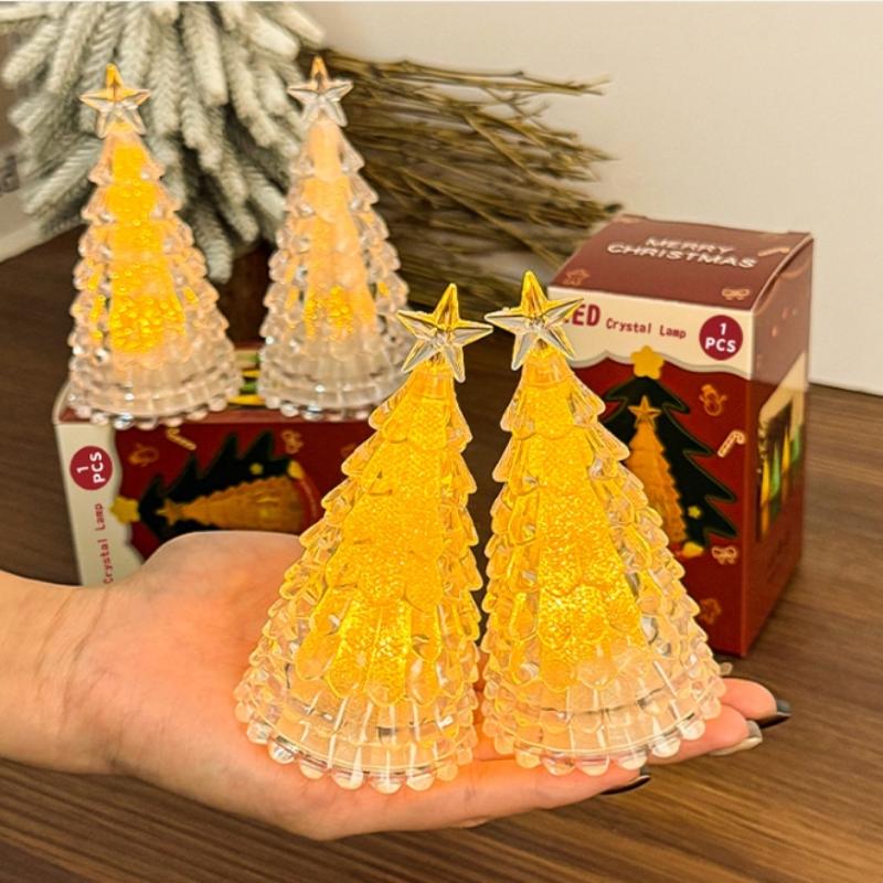 Nachtlicht Weihnachtsbaum Schmiedeeisen Für Schlafzimmer Zimmer Wohnzimmer Tischplatte Weihnachts-Festival Party Atmosphäre Deko