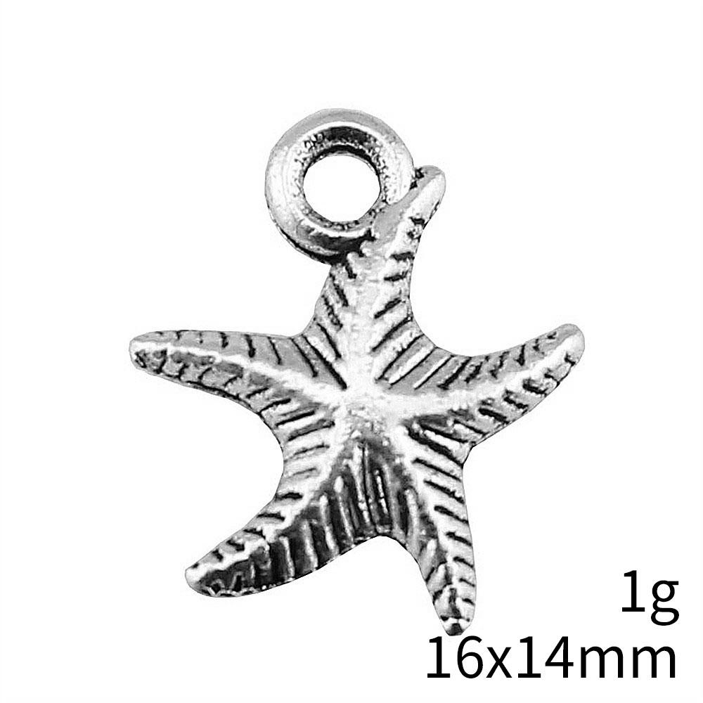 Seestern Meeres-Charms Kollektion Tier-Charms Für Strand-Thema DIY Armband Halskette Schmuckherstellung Zubehör Für