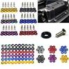 10 stuks/pak M6 Ringen JDM Stijl Universele Scooter Bevestigingsmiddelen Schroeven Aluminiumlegering Zeskant Auto Gemodificeerde Bevestigingsmiddelen