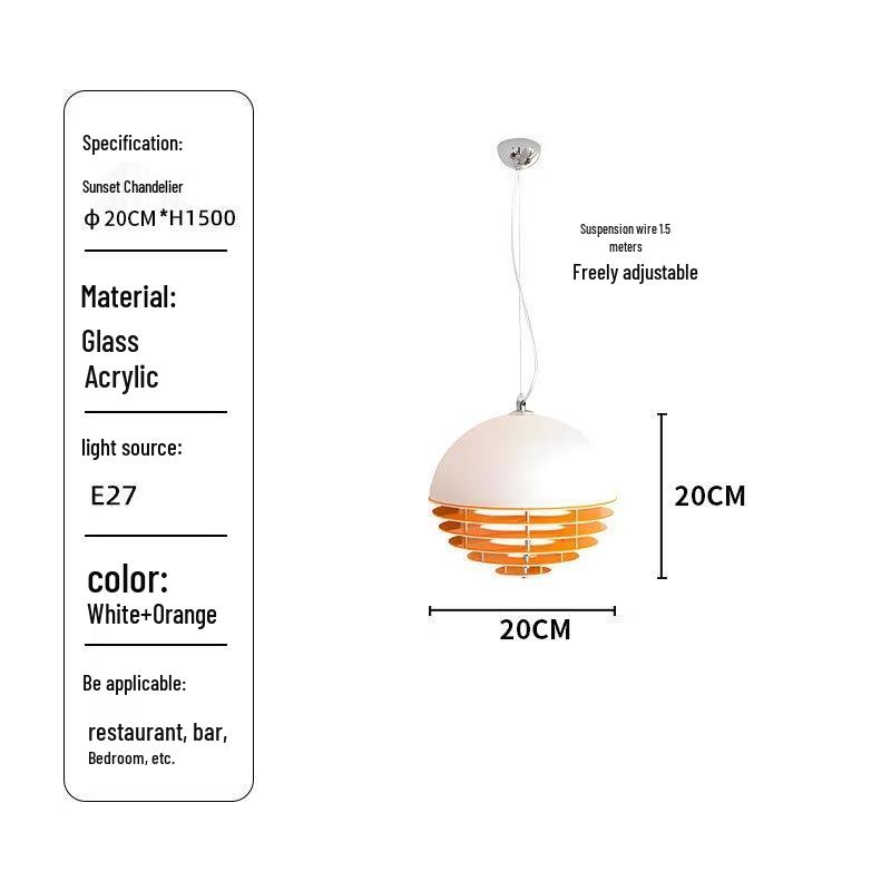 

Vintage Cream Pendant Lamp - Ideal for Bedroom, Dining, Bar, or Island Counter Warm Light