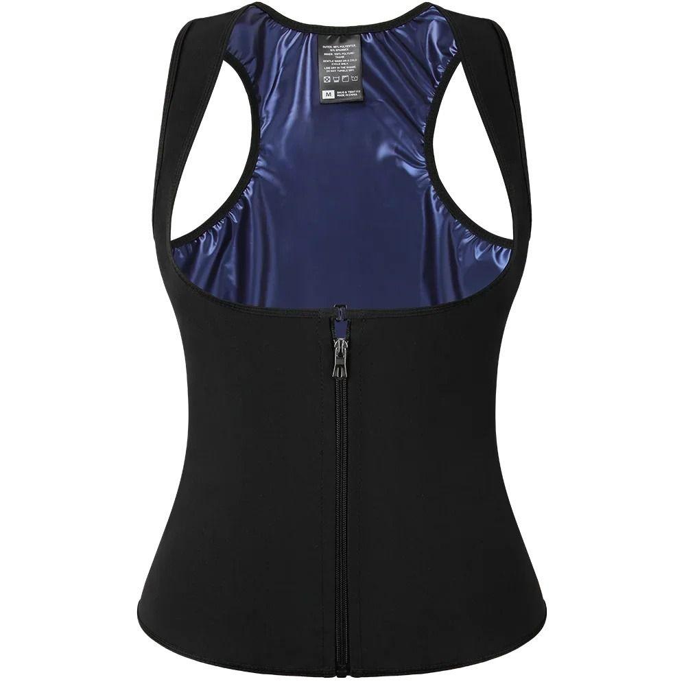 Zipper Design Women  Shapewear Jumpsuit Cut Body Shaper Burner Fat Sauna Suit  Fitness Training