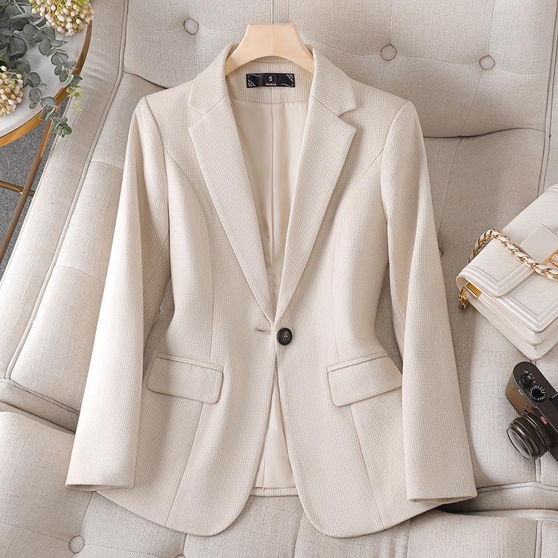 

Women s Houndstooth Suit Jacket - Stylish, Versatile, Casual Top for Spring and Autumn S