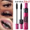 2-w-1 Double Brush Mascara Black Curly Gęste Rzęsy Kobiety Narzędzie do Makijażu Oczu