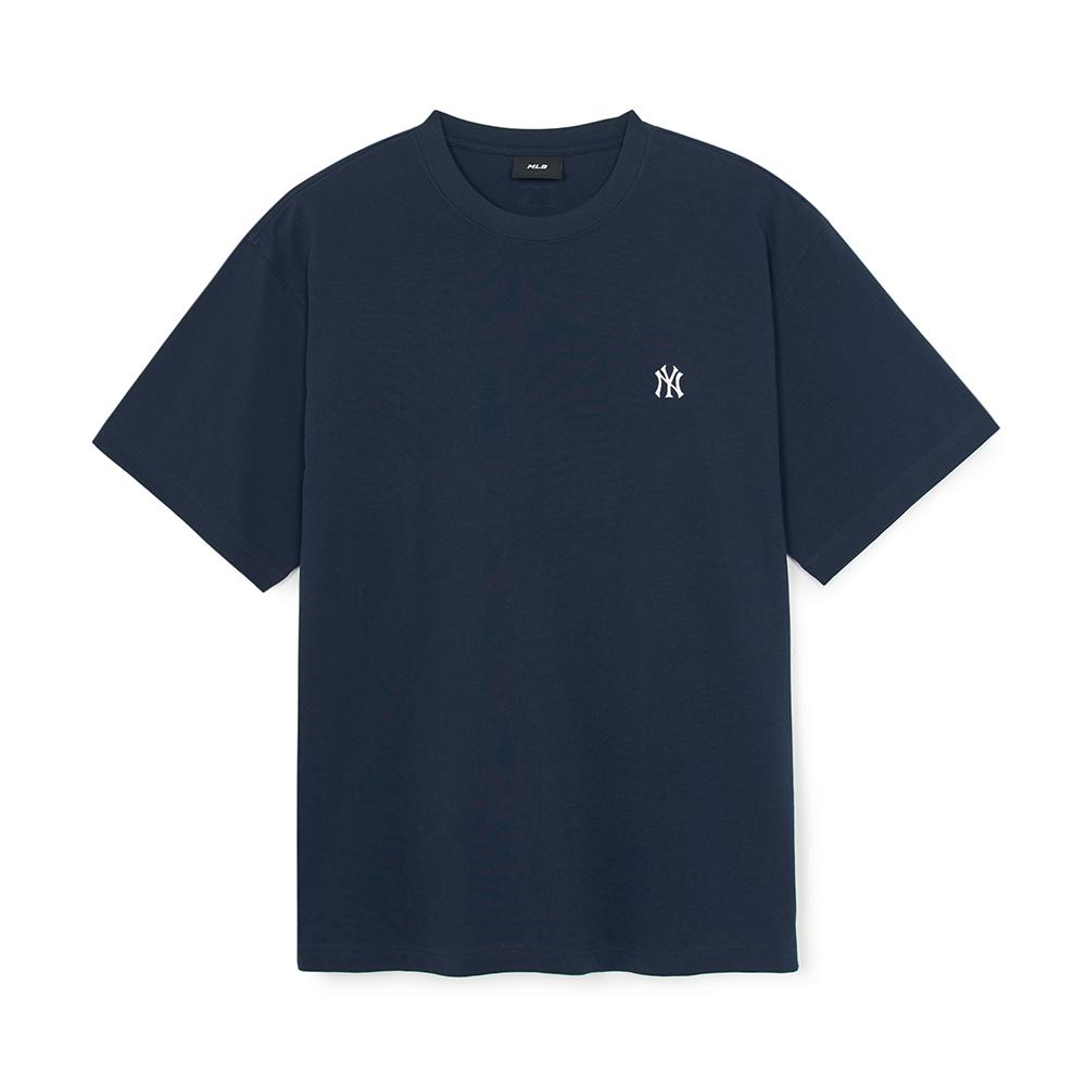 New MLB New York Yankees Basic Collection SS25 T Shirt Unisex Standard Navy Blue 3ATSB6153-50NYS