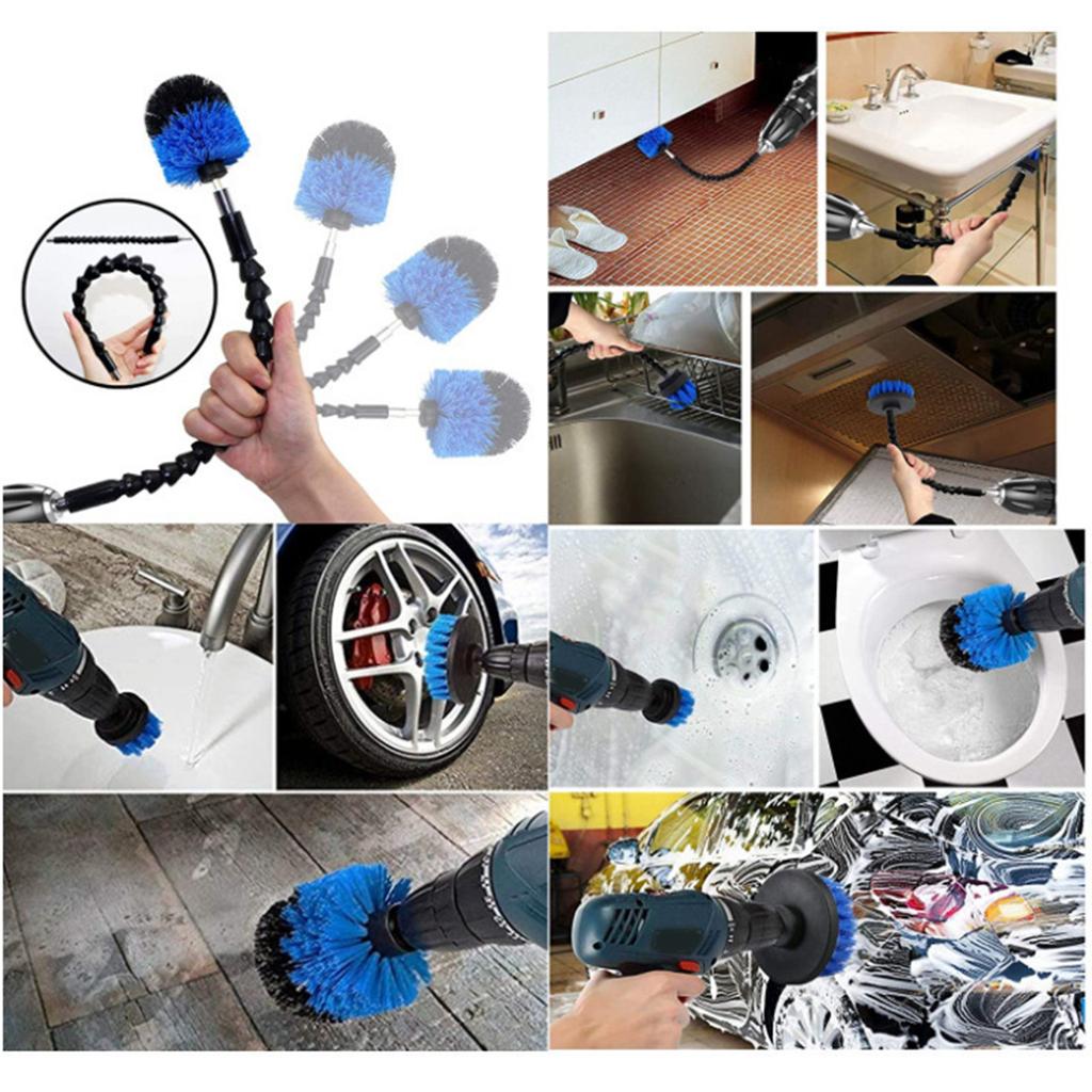 20Pcs Wheel Tire Brush Car Detailing kit Easy Reach Wheel for Rim Brush Detailing Brushes Short Handle Cleaning Brush