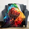 1pc Basketball Colors Blanket, Lightweight Flannel Throw Blanket for Sofa, Bed, Travel, Camping, Living Room, Office, Couch082