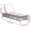 Sun Lounger with Cushion Gray Poly Rattan