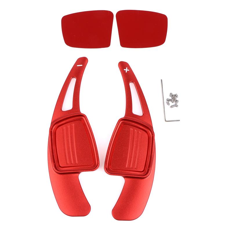 1Pair Car Steering Wheel Shift Paddle Shifter Aluminum Shift Paddle Blade For 17-19 A4L A6 A8 Q7 Tt Tts Extension Gearbox красный