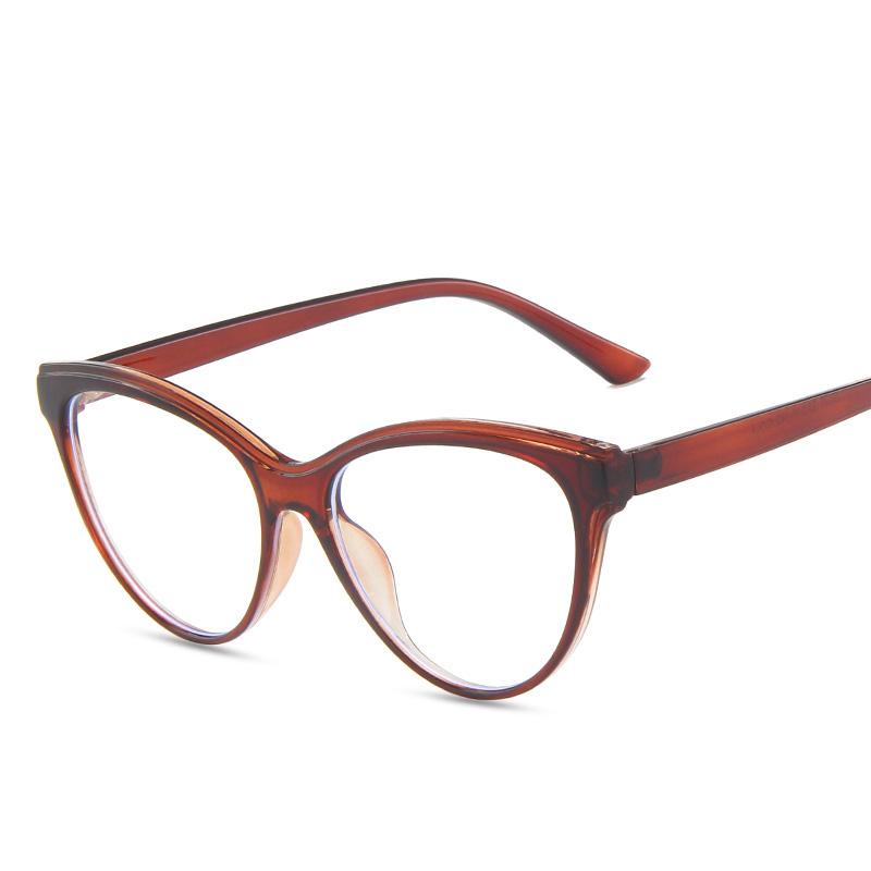 Blue Light Blocker Cat Eye Prescription Glasses For The Nearsighted Student Short-Sight Eyewear Diopter 0 -0.5 -0.75 To -6.0