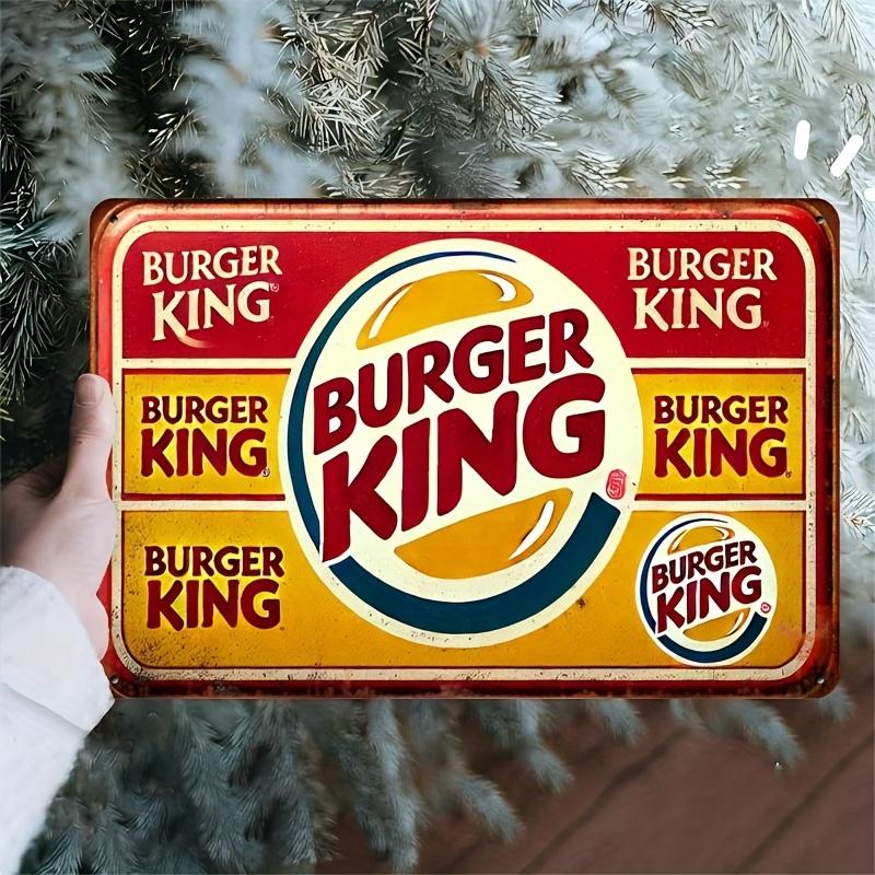 Vintage Metal Wall Sign   Retro Iron Art Decor with Classic Burger Design for Kitchen Restaurant Bar or Home Decoration Res 20x30cm（7.8x11.8inch）