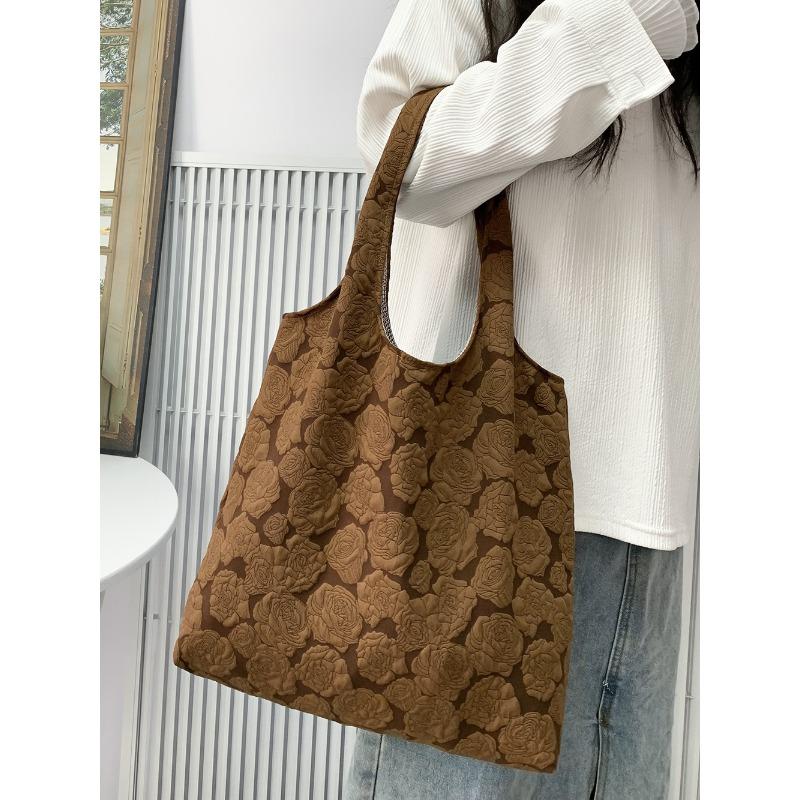Elegante geprägte Textur Ein-Schulter-Tasche Einfache Pendler-Tragetasche Handtasche