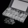 180Pcs Sandwich Dual Nail Form Mold Reusable Full Cover Mold Clear Nail Art Extension Shaping Tool Coffin Almond Nail Forms