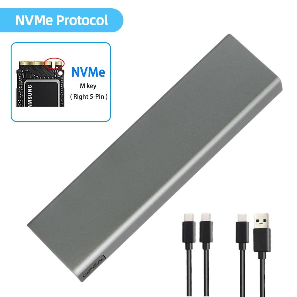 M.2 NVME SATA Dual Protocol SSD Case for 2230/2242/2260/2280 SSD (NVME)