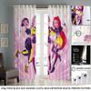 2pcs K-Pop Demon Hunters print blackout curtain insulation multiple size living room bedroom decoration, machine washable