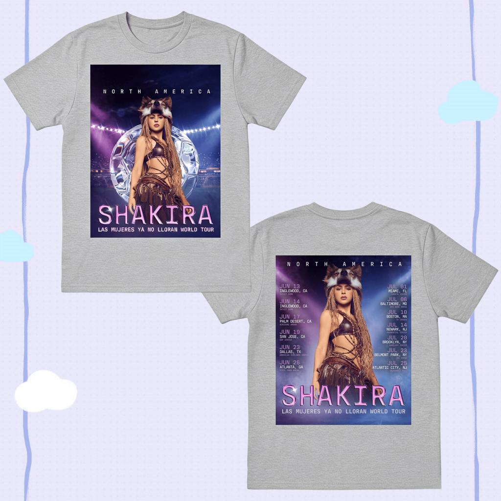 Shakira 2026 Las Mujeres Ya No Lloran World Tour Unisexs TShirt Unisex ONeck 100 Cotton Short Sleeve Y2k Oversized Popular Tee