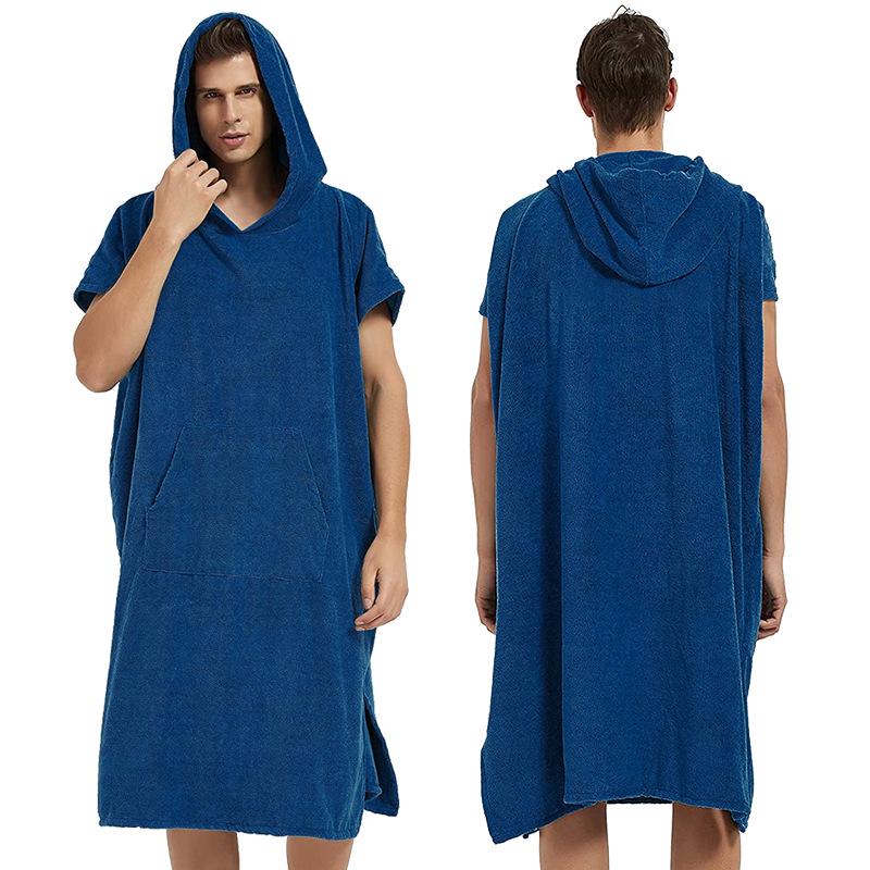 Microfiber Hooded Poncho Towel - Quick-Dry Changing Robe for Swimming, Surfing, and Beach for Men & Women