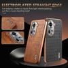 For Oppo Reno11 5G (Global) Case PU+TPU Phone Cover Electroplating Crocodile Texture