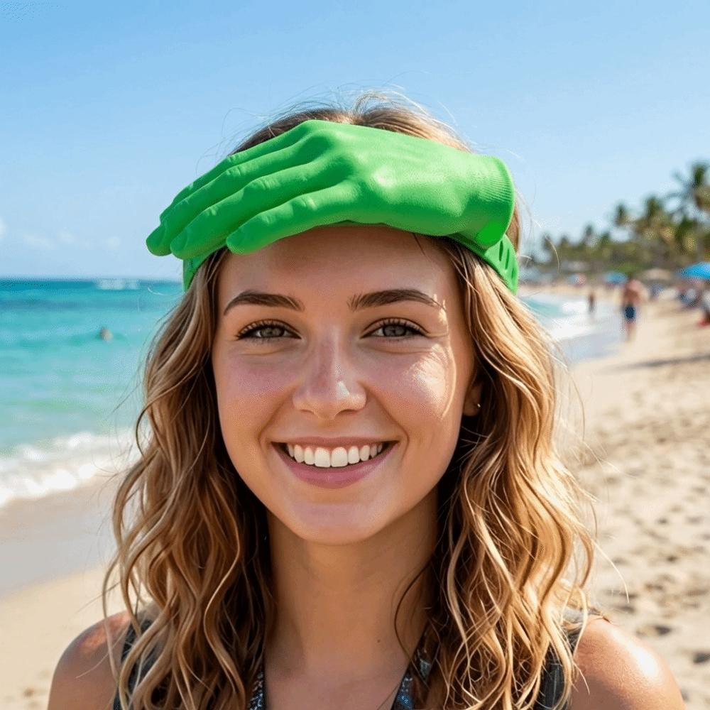 Creative Palm-sized Sun Hat 3D Printing Funny Sunshade Cap  Outdoor Activities