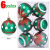 24/6PCS Christmas Balls Electroplating Color Painting Xmas Round Ball Xmas Tree Hanging Pendants Ornaments New Year Party Decor