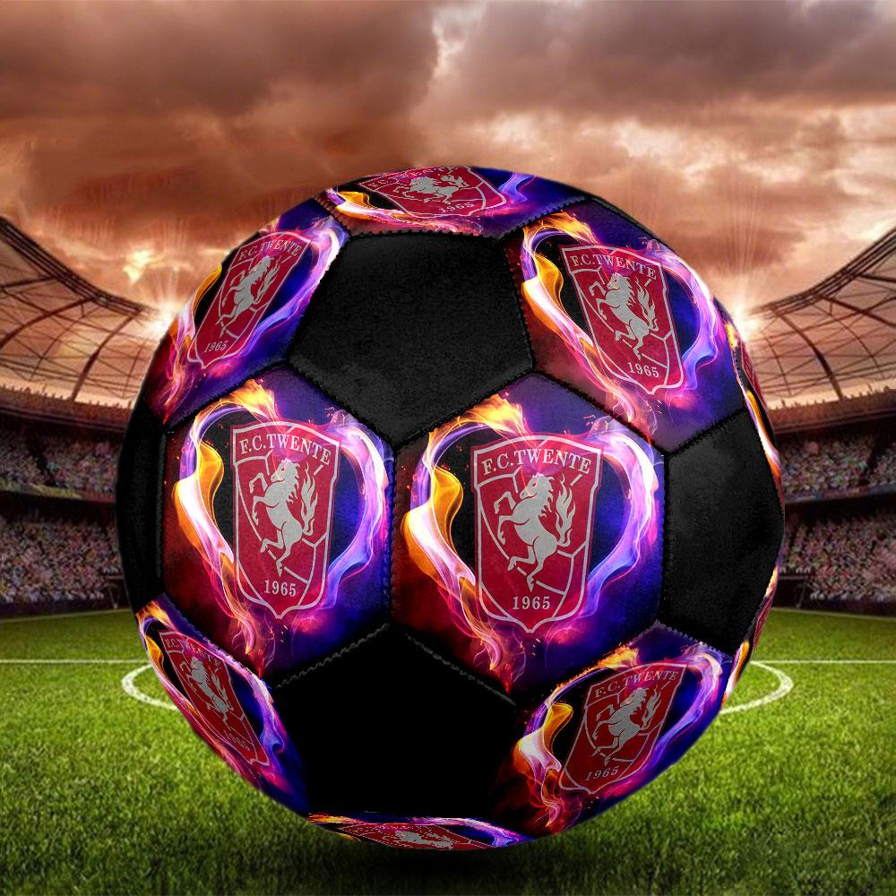 1PC F.C. Twente size 5 soccer ball PrahaIndoor Soccer Ball Colorful All Ages Machine Stitched PVC Competition Ready Durable High-Bounce