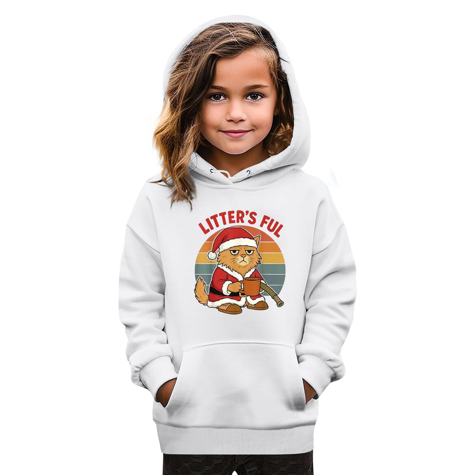 

Толстовки для девочек-подростков, толстовки с длинным рукавом, пуловер с завязками, симпатичная толстовка большого размера 120 белый