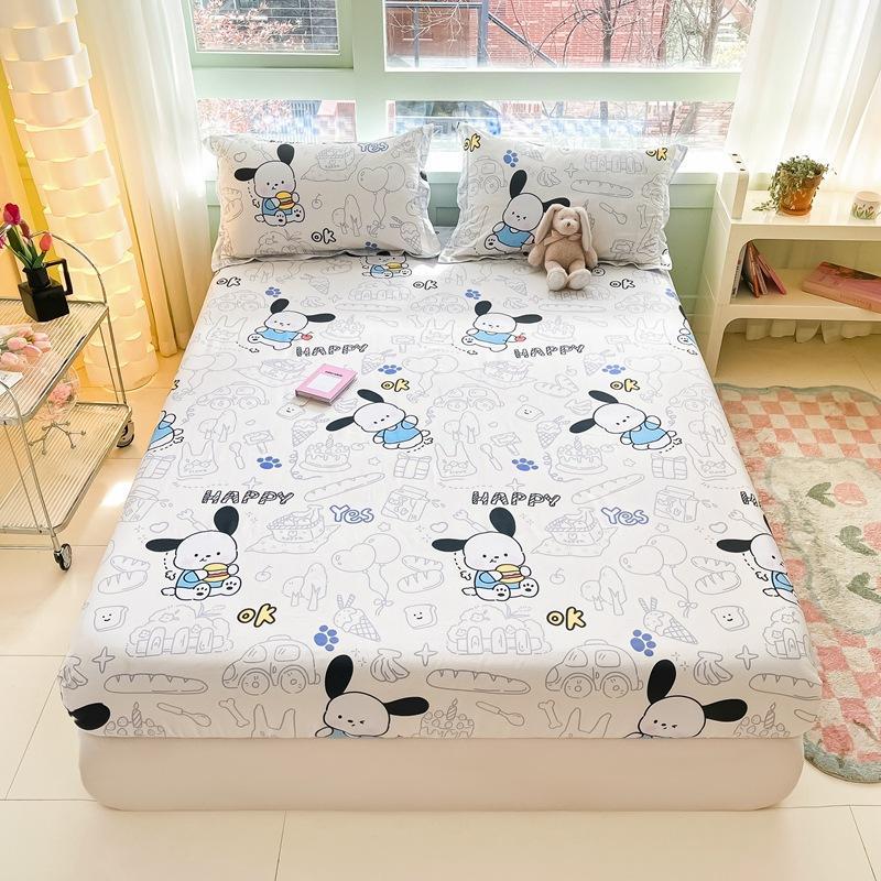 Pure Cotton Mattress Single Piece 100 Cotton Mattress Protective Cover, Bed Cover, Children's Boy Bed Sheet, Three-piece Mattress Model.