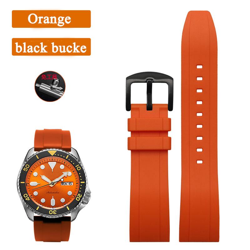 Quick Release Silicone Strap 20mm 22mm 24mm For Seiko 5 Mido Omega Seamaster Rubber Watch Band Waterproof Sports Belt Bracelets