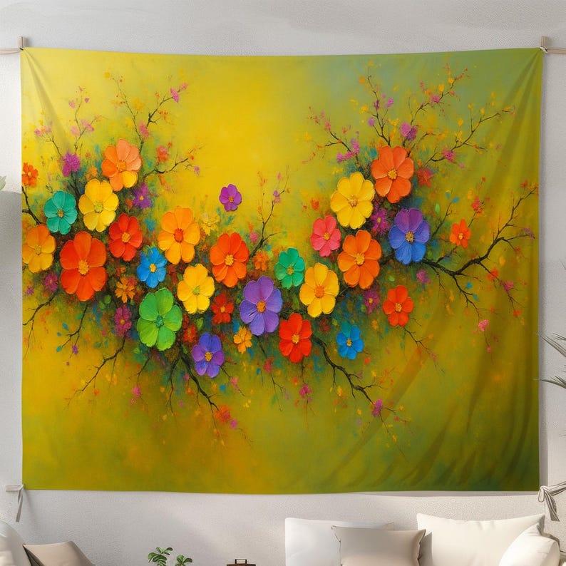 bouquet tapestry 75x100 чёрный