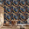 Navy Blue and Rust Ink Wallpaper for Living Room and Bedroom 50x1000