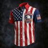 New Summer Men's Printed Casual Breathable Loose Short-Sleeve Shirt