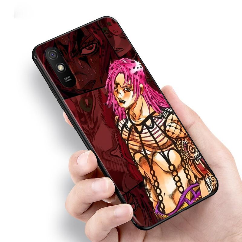 Anime JoJo Diavolo dla Xiaomi Redmi 9C 9T 9I 9AT 9A 9 8A 8 7A 7 6A 6 5 A 4X Prime Pro Plus czarny miękki futerał na telefon