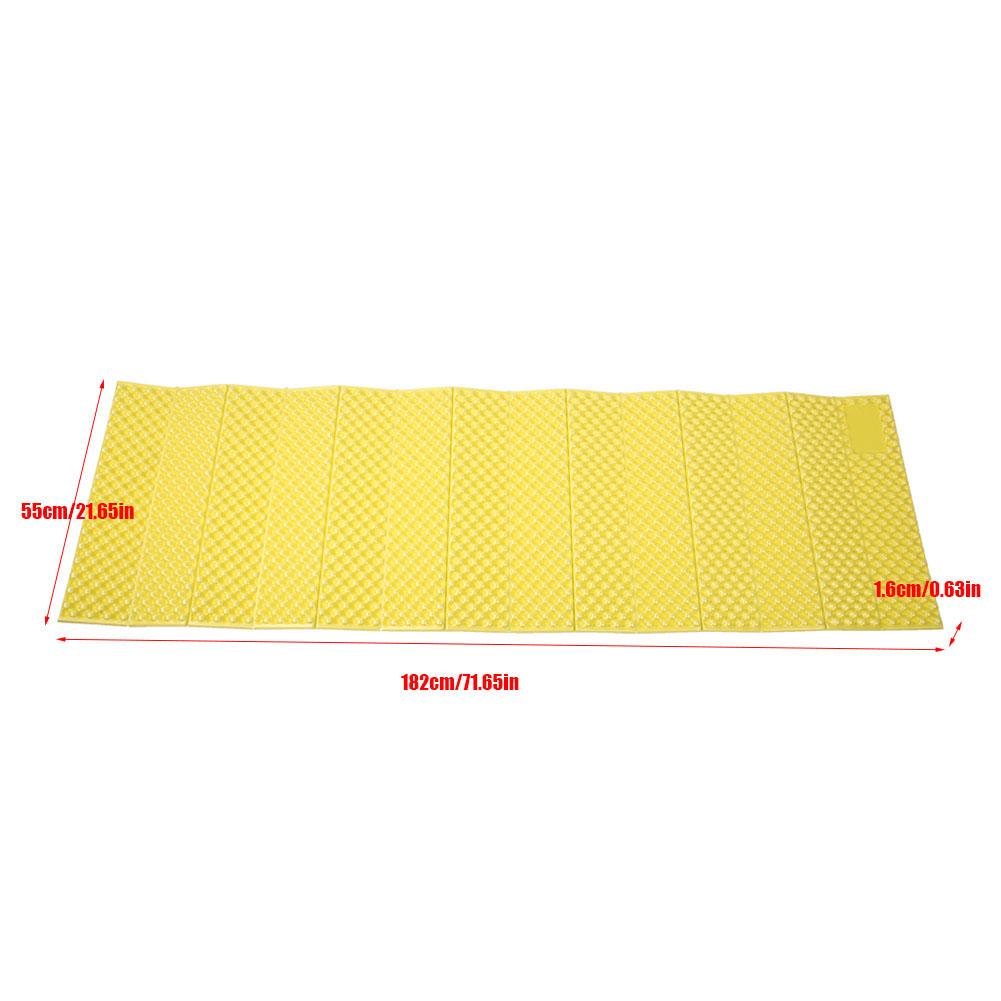 Outdoor Foldable Moisture Proof Foam Pads Mat for Camping Picnic Sleeping Mattress Cushion(yellow )