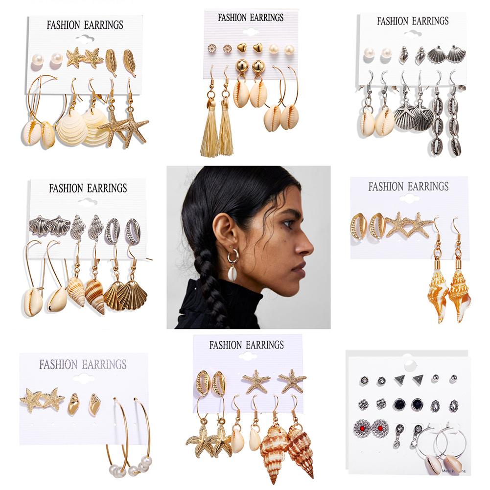 Female Retro Shell Earings Fashion Long Tassel Earring