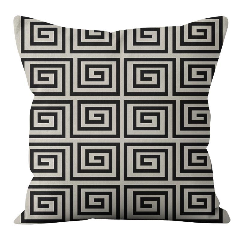 Nordic Geometric Brown Pillowcase Living Room Sofa Bedroom Pillow Yang Tao Bay Window Office Pillow